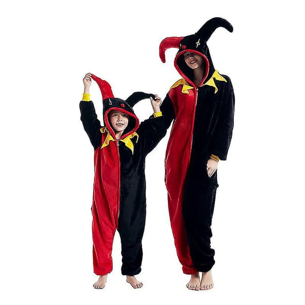 Clown Flanell Pyjamas för Barn Vinter Plush Hemkläder Långärmad - 130cm