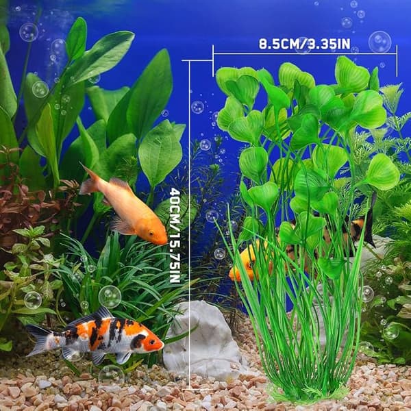 Akvariumdekorasjoner Planter, 5 stk Kunstige Akvarieplanter 15\"