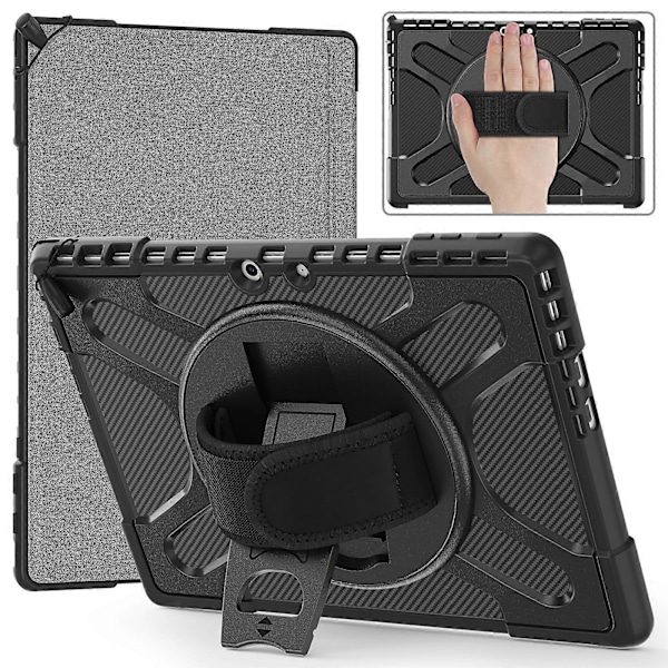 Støtsikkert nettbrettdeksel for MicroSoft Surface Pro 9 Black