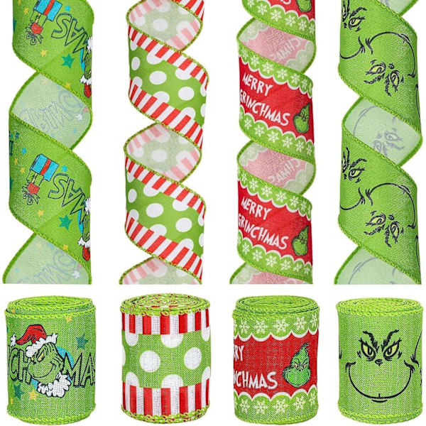 Julgrinch, 4,5m 2,5 tum Julband, Presentpappersband C