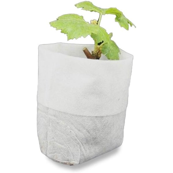 200 stk. Ikke-vævede planteposer, Bionedbrydeligt ikke-vævet stof til planter