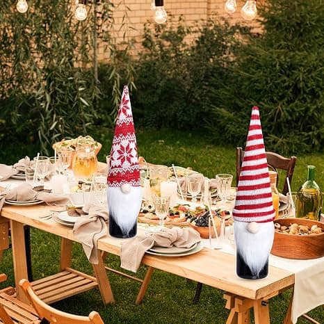 4-pack Jultomte Vinflaskskydd Handgjorda Tomte Swe,ZQKLA
