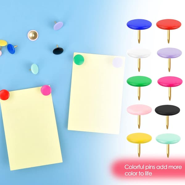 100 stk. Multifarvede Push Pins, Dekorative Push Pins, Farve, ZQKLA