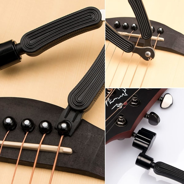 3 i 1 gitarstrengspoler, strengkutter og brostift P,ZQKLA