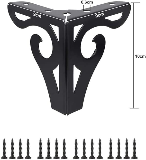 4 Stykker Metal Sofaben, Møbelben/Trekantede Møbelben