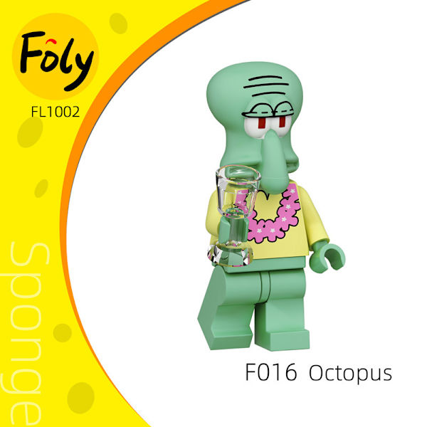 Spongebob Firkant Byggeklodser Dukke Blækspruttebror Sendt Stor Stjerne Børns Samlede Minifigur Legetøj