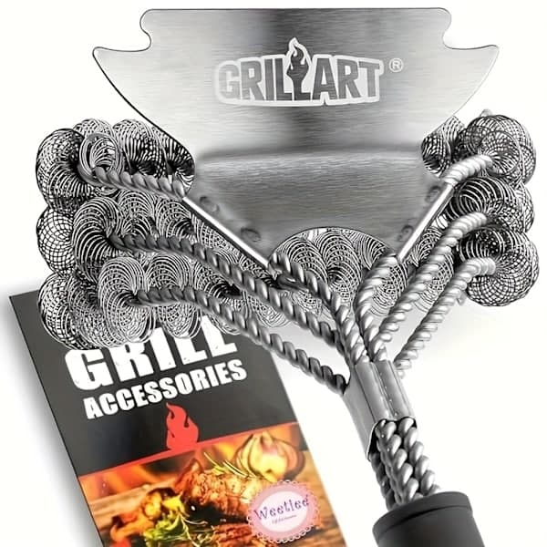 Safe and Efficient Grill Cleaning Brush, 45cm Grill Cleaning Brush Suitable for Gas/Ceramic/Charcoal Grills, Grillti,AB