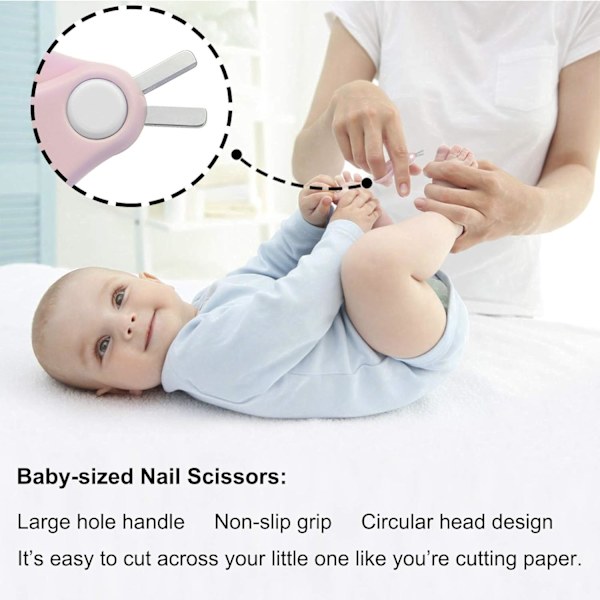 Baby Neglesett, 4-i-1 Baby Neglepleie Sett med Søt Etui, Bab,ZQKLA