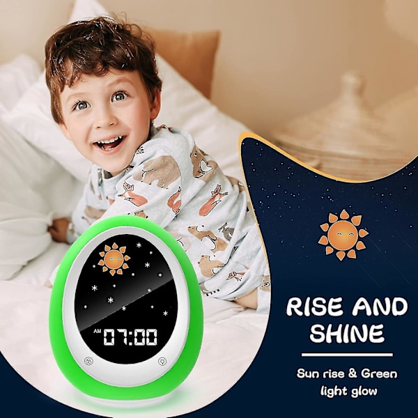 2024 Routine Helper Sleep Trainer, Barnklocka, Barnklocka, Barnklocka & Nattlampa Med Nap Timer För Yngre Barn-Yvan