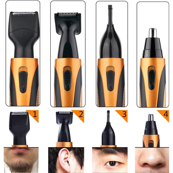Näs Hårtrimmer, 4 i 1 Uppladdningsbar Näs Hårtrimmer / N,ZQKLA