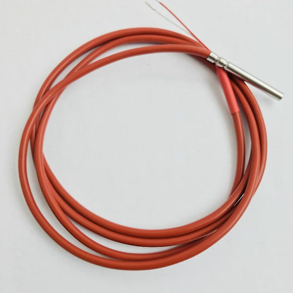 2-tråds PT1000 Temperatursensor Termistor Silikon Gelbelagd 1,5 Meter Sond 45mm x 5mm -50-180