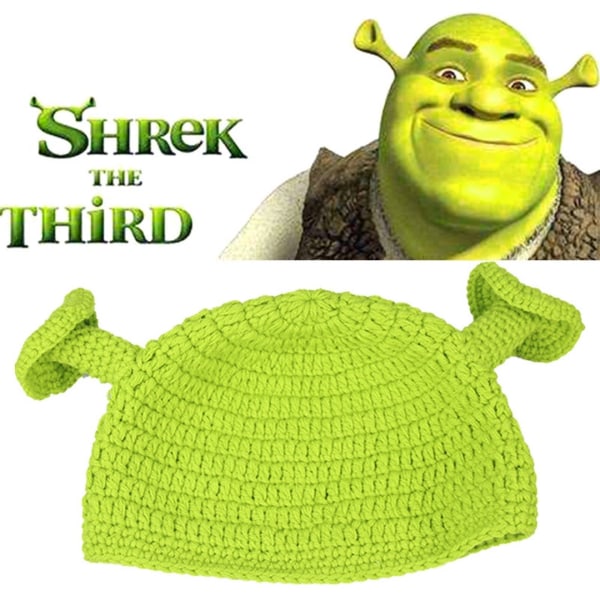 Morsom ullhatt i samme stil som Shrek, ZQKLA