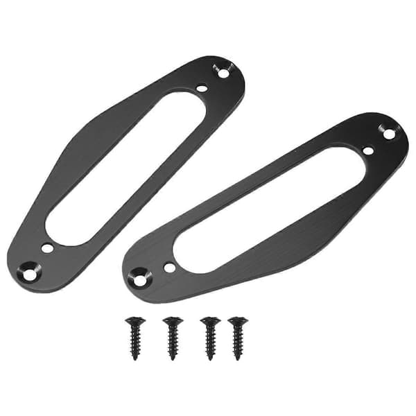 2 stk. Guitar Pickup Ramme Monteringsring Single Coil Metal (Sort)