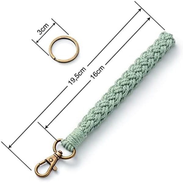 2 stk. nøglering armbånd snor kvinder kort snor boho lan,ZQKLA