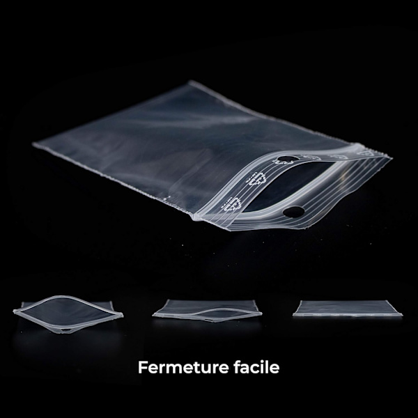 100 st Förseglade Zip Lock-påsar - Transparent - för Livsmedel