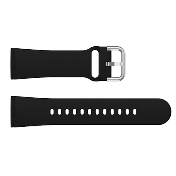Silikoni Ranneke Versa 3/Fitbit Sense - Musta Black Svart,su