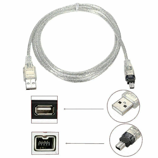 För Mini Dv Minidv Usb-datakabel Firewire Ieee 1394 Hdv-videokamera till redigeringsdator 2024-Ny