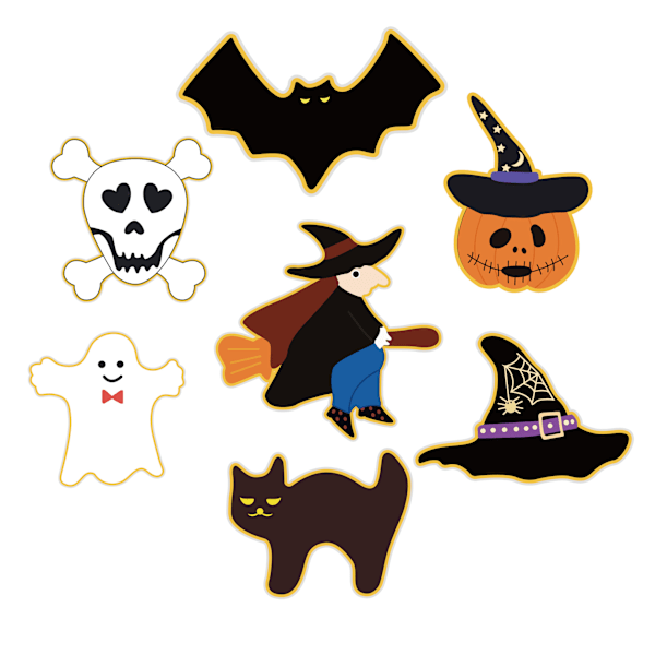 Halloween Cookieform i Rustfrit Stål 7 Sæt DIY Kagebageredskab