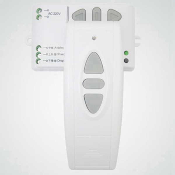 2x -t02 Ac 220v Motor Trådløs Fjernbetjening Kontakt Op Ned Stop Rør Motorstyring Fremad