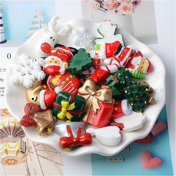 Julepynt i miniatyr, 100 stykker tilfeldige julepynt, D,ZQKLA