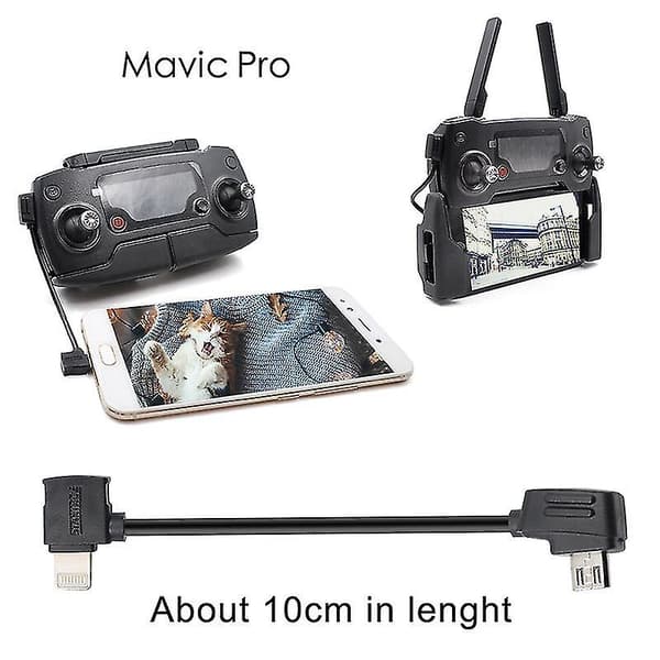 Startrc Lightning - Micro-USB -datakaapeli DJI Mavic Mini/Air, Shark -kauko-ohjaimelle - 10 cm