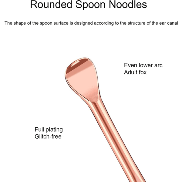 2 stk Ørevoksfjerningverktøy, Ørerensingsverktøy, Rustfritt Stål, ZQKLA
