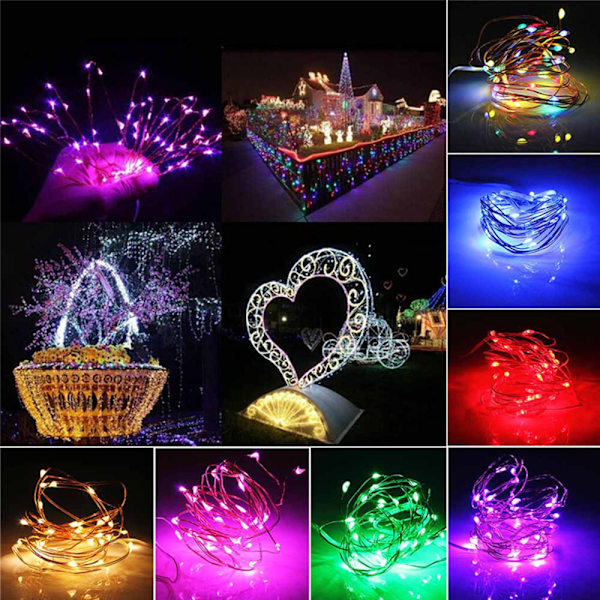 Fairy-valot Paristoilla, [2 Pakkausta] 20M 200 LED Vedenkestävä, ZQKLA