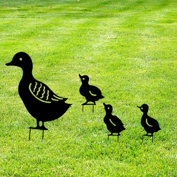 Udendørs Metal Have Decor, Duck Yard Art Garden Metal Statu, ZQKLA