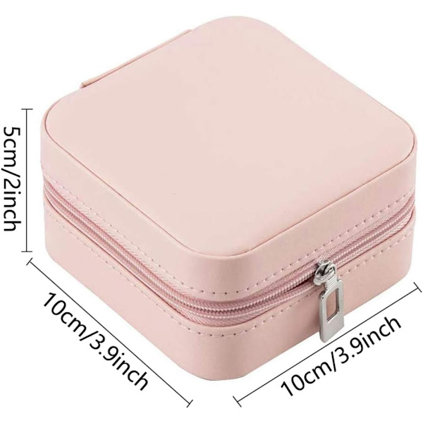 Pink, Smykkeskrin Lille Rejse Smykke Organizer PU Læder O, ZQKLA