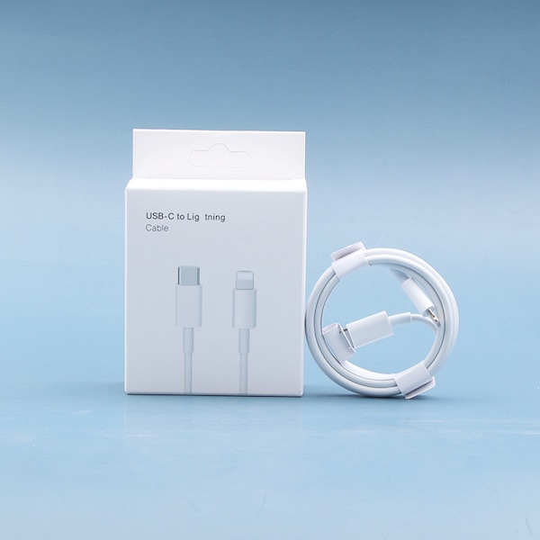 iPhone-oplader - Hurtigoplader - Adapter + Kabel 20W USB-C Hvid 4-pak