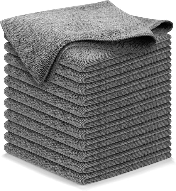 Grå Mikrofiberduk - 12-pack (30 x 30cm) Hög P,ZQKLA