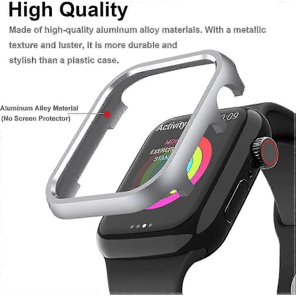 Anti-ridse Metal Bumper Cover til Iwatch Serie 4/5/6 Grey 40mm