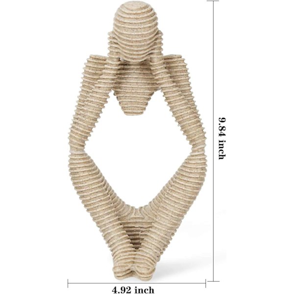 Abstrakt skulptur staty tänkare Sandsten Resin för hotell, ZQKLA