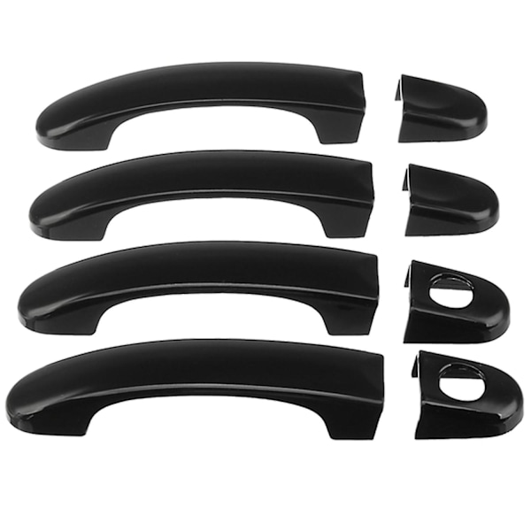 8 stk. sett ABS krom dørhåndtak deksler for TRANSPORTER T5 T6 VAN 2003-2015 Gloss Black