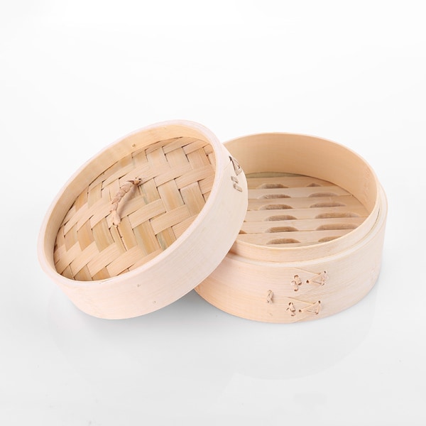 Bamboo Steamer Basket (halkaisija 20 cm) - Bamboo Steamer for R,ZQKLA