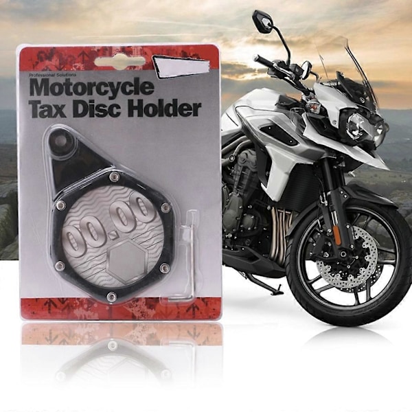 Motorcykel Knallert - Mærkeholder til Afgift Motorcykel Vandtæt Mærkeholder til Afgiftstilladelse Silver