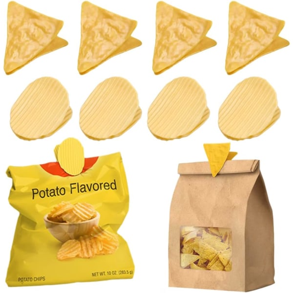 12 stk. Søde Chip Clips Madposeforsegler Forseglingsclips, Kartoffelform
