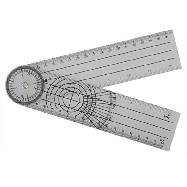 Profesjonelt 360 graders multi-linjal ryggradsvinkelgoniometer, ZQKLA