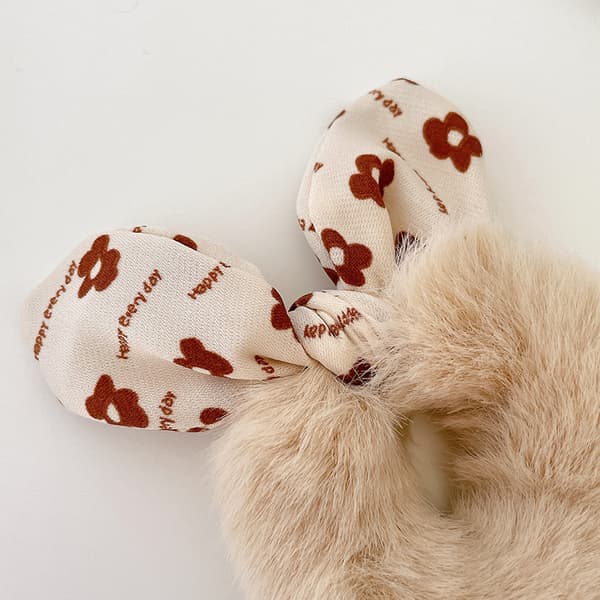 Søt gummibånd elastisk fluffy hestehaleholder hårstrik Lar,ZQKLA