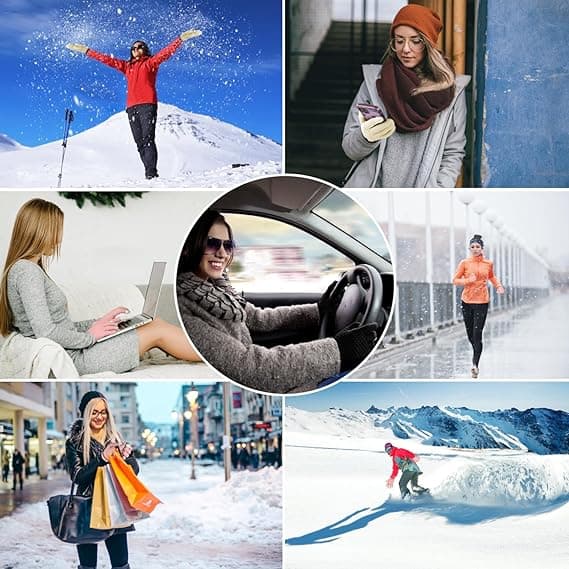 3 Pak Vinterhandsker Damer, Vinter Touchscreen Handsker, Fashi,ZQKLA
