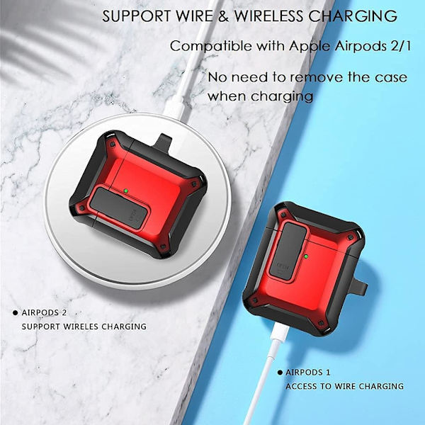 Airpods Case Cover, [Sikker Lås] AirPod Beskyttelsesetui Mænd, ZQKLA