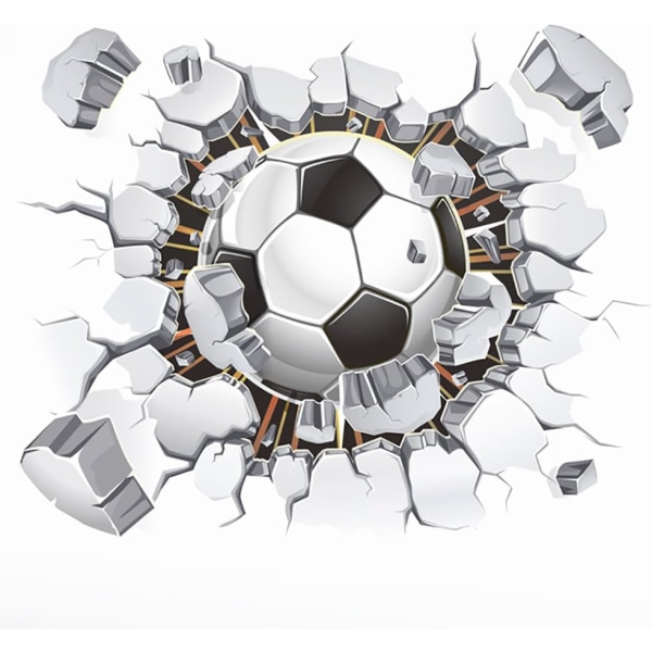 3d fotbollsväggklistermärken (40x50 cm) I dekorativa klistermärken  Sport