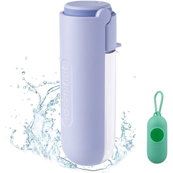Kannettava koiran juomapullo (violetti), 420 ml koiran juomapullo Pe, ZQKLA