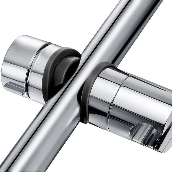Utskiftbar håndholdt dusjhodeholder, dusjhodeholder, 18-25 mm diameter justerbar, krom ABS (sølv)