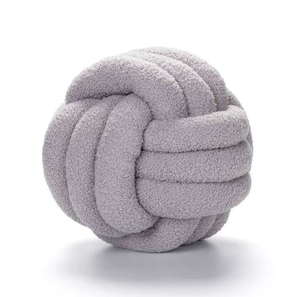 Mjuk Knut Kudde Boll Rund Kudde Kuddar, Grå 11'', Lamm W, ZQKLA