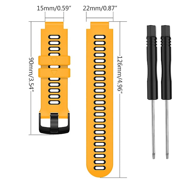 Silikonarmband för Forerunner 735xt 230 235 - Svettbeständig handledsrem