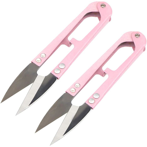 (Rosa) 2 stk Mini U-formet Broderisaks, ZQKLA