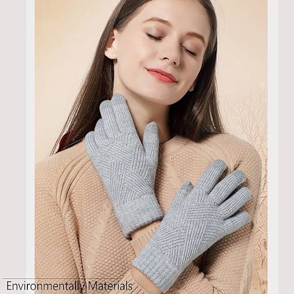 Termiske Vinterhandsker Dame Touch Screen Uld Varmt For C,ZQKLA