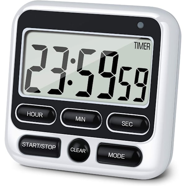 Digital Köktimer med Tyst/Hög Larmknapp PÅ/AV, ZQKLA