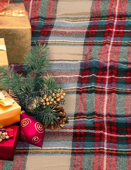 Dame Plaid Teppe Vinter Sjal Varmt Koselig Tartan Wrap Oversize